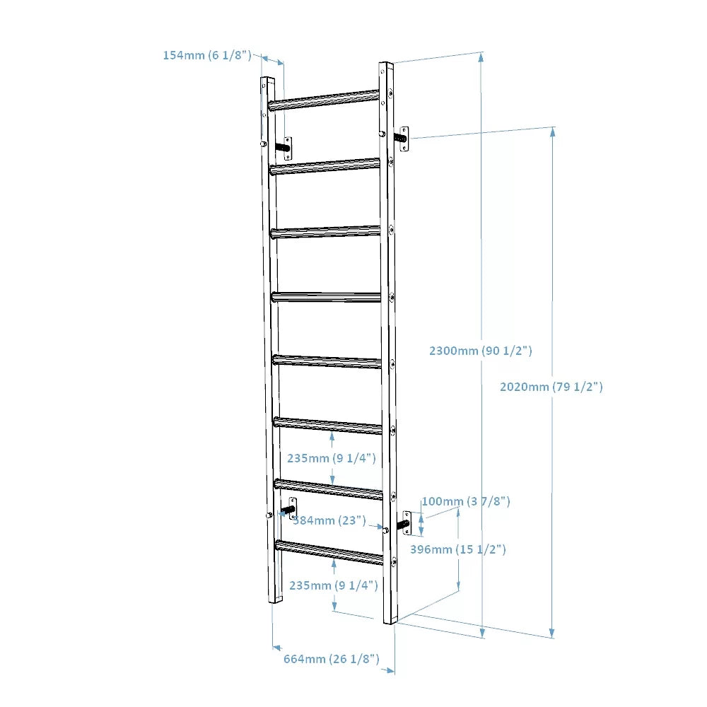 BenchK 200 Gymnastic Wall Bars for Home