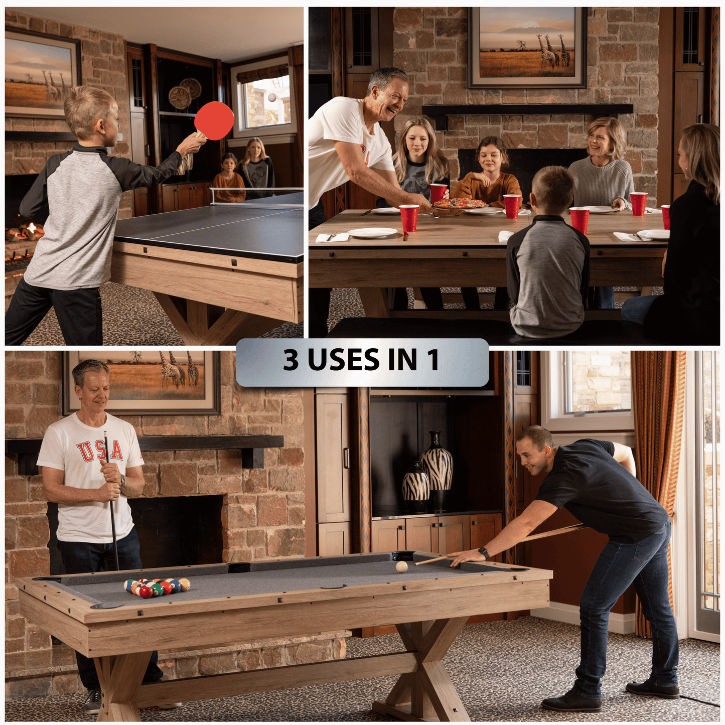 Freetime Fun "The Rockford" 7' Multi - Game Table