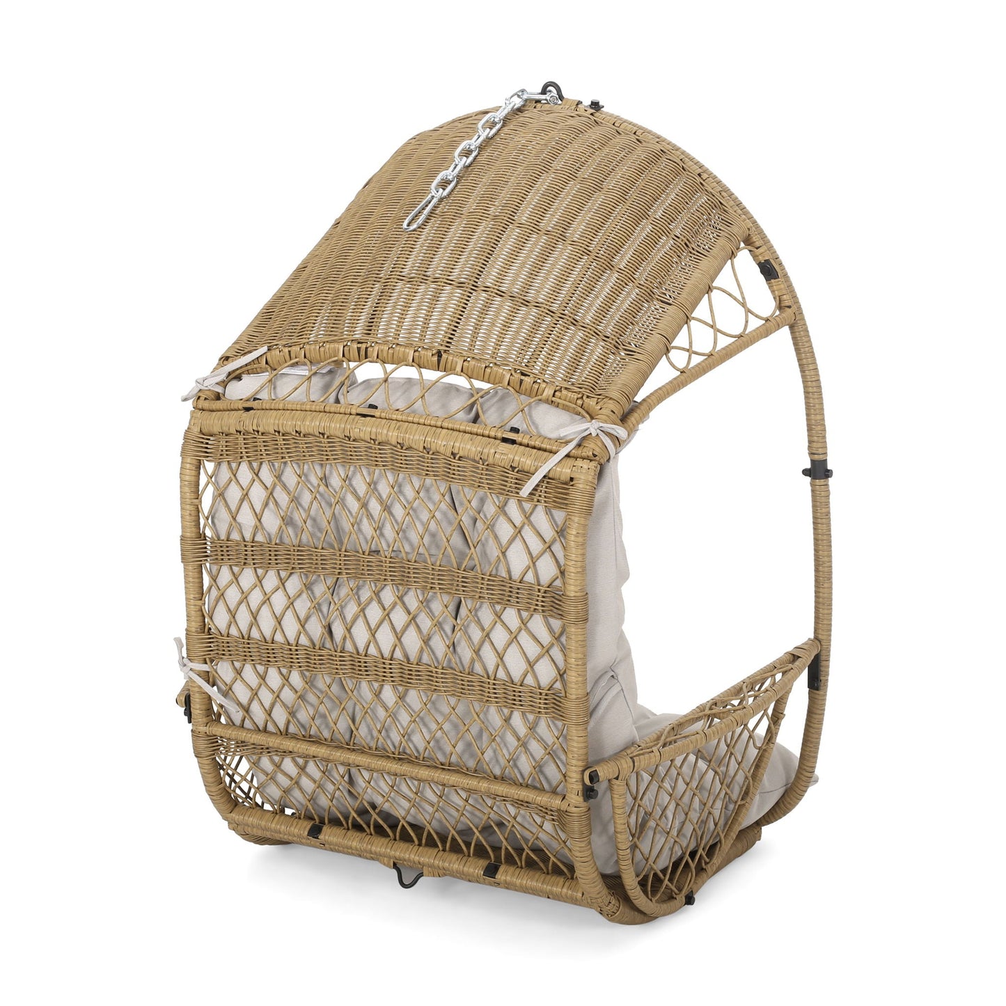 Malia Wicker Hanging Chair With Cushion