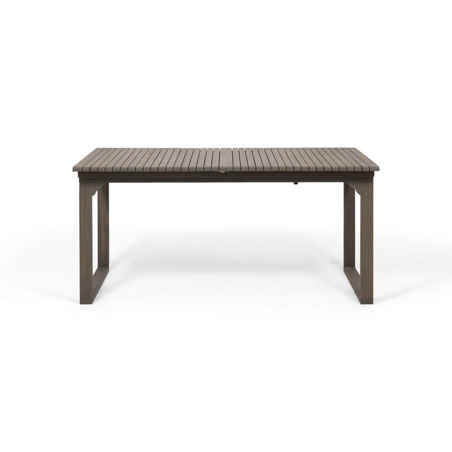 Outdoor Expandable Acacia Wood Dining Table With U-Shaped Leg