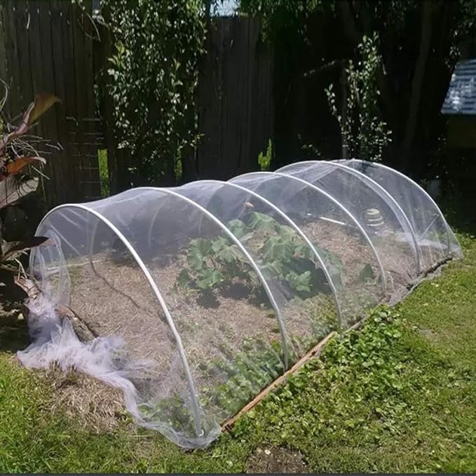 Agfabric Garden Netting 10'x30' Insect Pest Barrier Bird Netting for Garden Protection,Row Cover Mesh Netting for Vegetables Fruit Trees and Plants,White