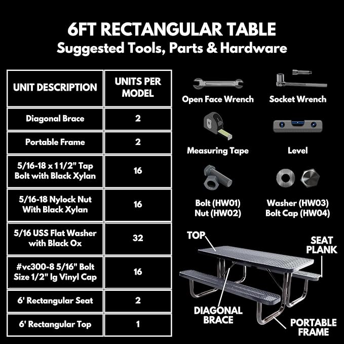Coated Outdoor Furniture Heavy-Duty Portable Outdoor Kids Table, Punched Steel Kids Picnic Table, Commercial-Grade Picnic Table, Made in America (6ft Rectangular, Childrens, Green)