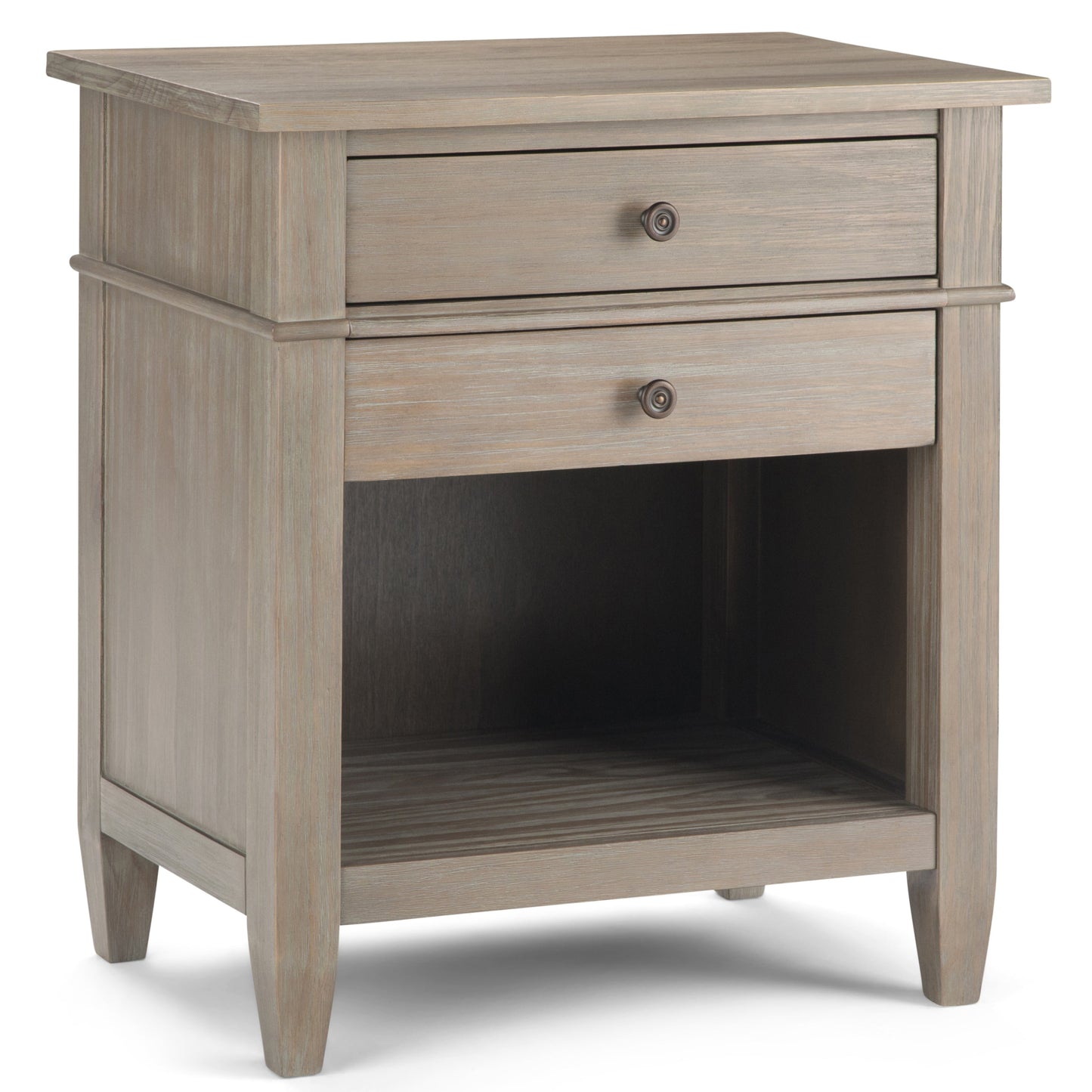 Carlton Bedside Table - Distressed Grey