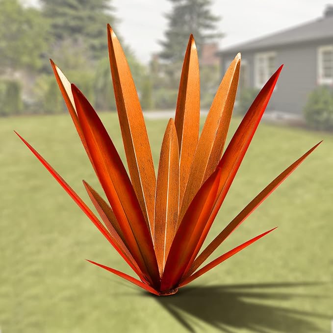Homight Metal Tequila Country Sculpture DIY Tequila Plant Home Decor Country Tequila Garden Ornament Indooutdoor Statuette Patio Lawn Patio Stake Decoration Gift to The Garden