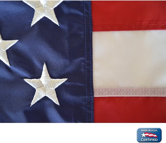Annin Flagmakers (2350) SolarGuard Nyl-Glo American Flag, Made in USA, 10 x 19 Feet, Nylon