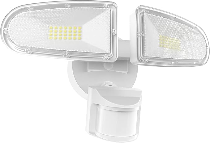 JJC 3700LM 32W LED Security Lights Motion Sensor Flood Light, LED Motion Sensor Outdoor Lights Fixture, Waterproof IP65,5700K Super Bright Motion Detector Lights for Garage, Porch (Not Solar Powered)