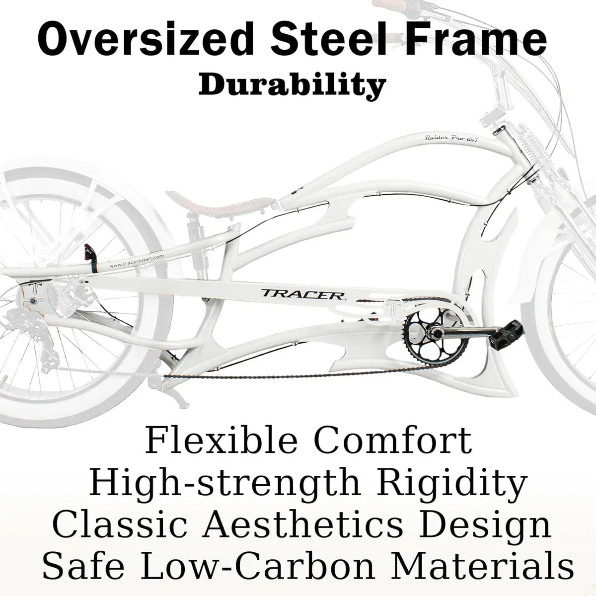 Tracer Raider Pro DS7 Stretch Chopper Cruiser Bike
