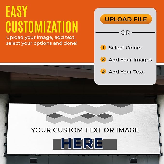 Personalized Passion Vinyl Banner 8' x 4' - Customized Banner for Business, Graduation, Birthday Parties - Indoor/Outdoor Use - Full Color 13oz Vinyl Custom Signs with HD Printed Text, Photos