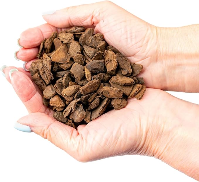 New Zealand Pinus Radiata Bark - 10 Quart - Organic Hand Mixed New Zealand Orchiata Pine Bark for Orchids - Medium Chips 9-12mm - (2 Bags of 5 Quart)