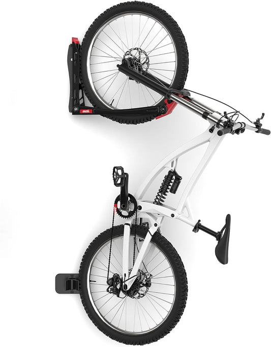 TORACK BIKEPAL No Lift Swivel Bike Rack, Space Saving Vertical Wall Mount Bike Holder for Garage Storage (1 Pack)