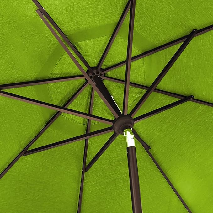 EliteShade USA 10-Year-Non-Fading 10Ft Market Umbrella Patio Umbrella Outdoor Table Umbrella with Ventilation, Macaw Green