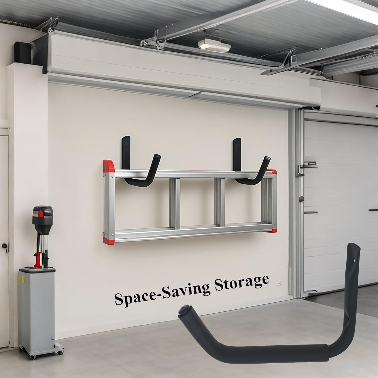 Kayak Hook Heavy Duty Kayak Wall Mount for Indoor Storage Space-Saving Kayak Storage Rack Soft Padded Garage J-Hook Wall Hanger for Bikes Kayak and Hanging Ladders 4pcs