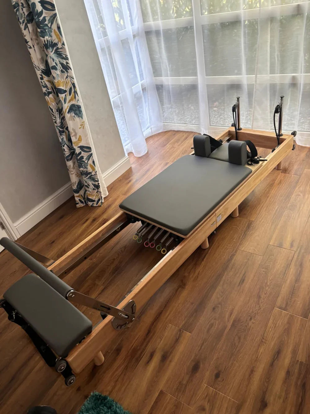Nexace Wood Pilates Reformer Machine for Home Fitness