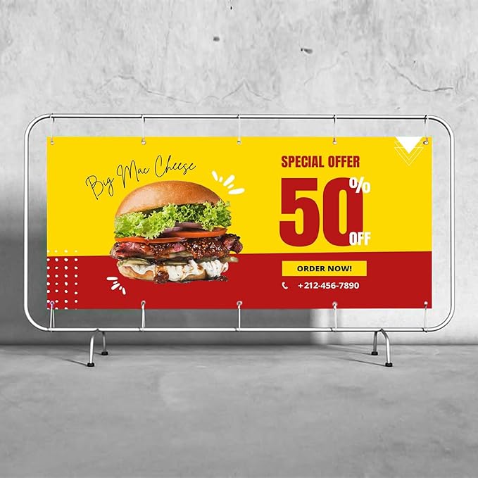 Personalized Passion Vinyl Banner 2' x 8' - Customized Banner for Business, Graduation, Birthday Parties - Indoor/Outdoor Use - Full Color 13oz Vinyl Custom Signs with HD Printed Text, Photos