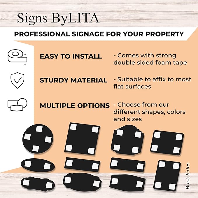 Signs ByLITA Standard Sprinkler Room Sign (Black) - Medium 2 Pack
