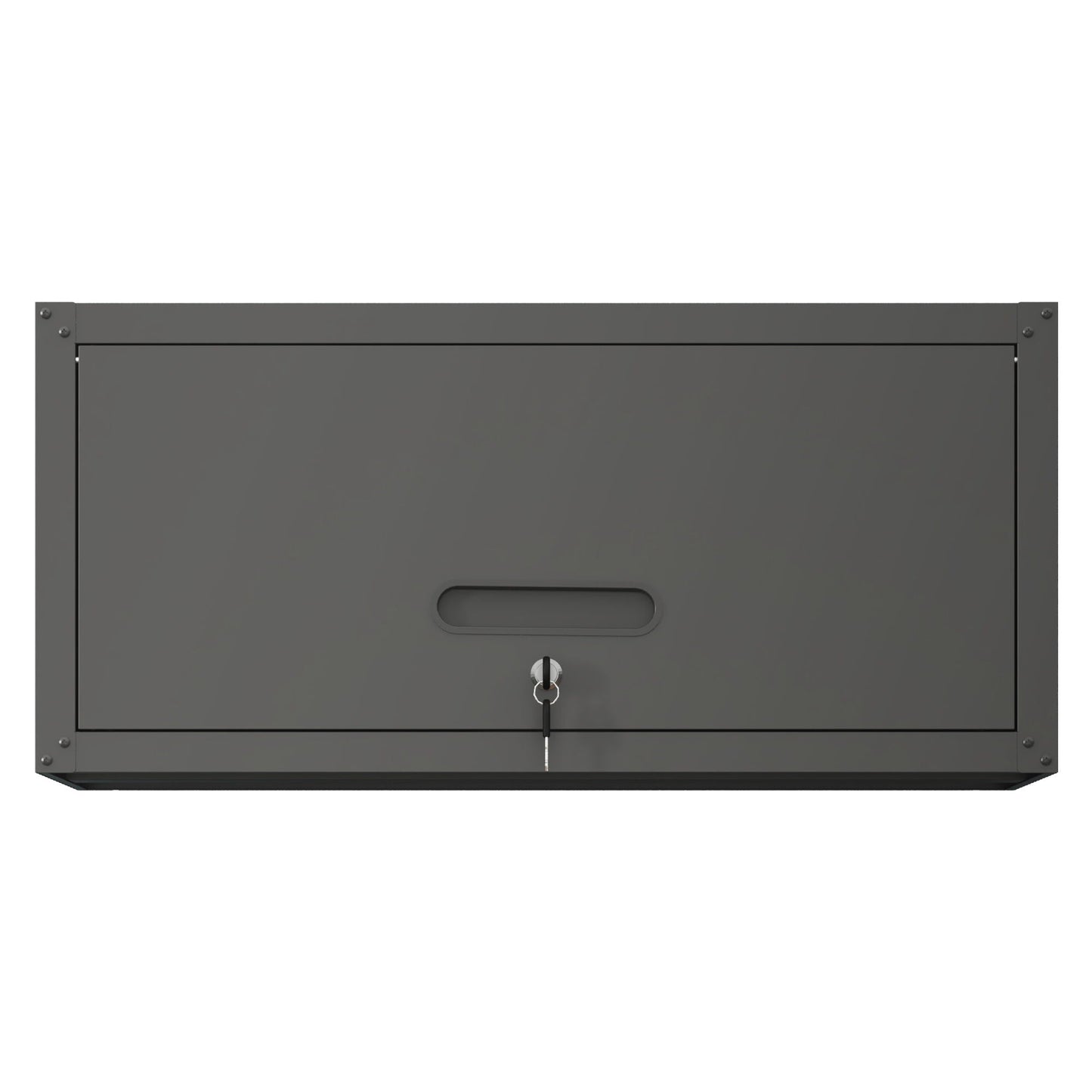 Heavy Duty, Metal Wall Mounted Tool Storage Cabinet Steel Metal Garage Storage Cabinet - Black / Gray