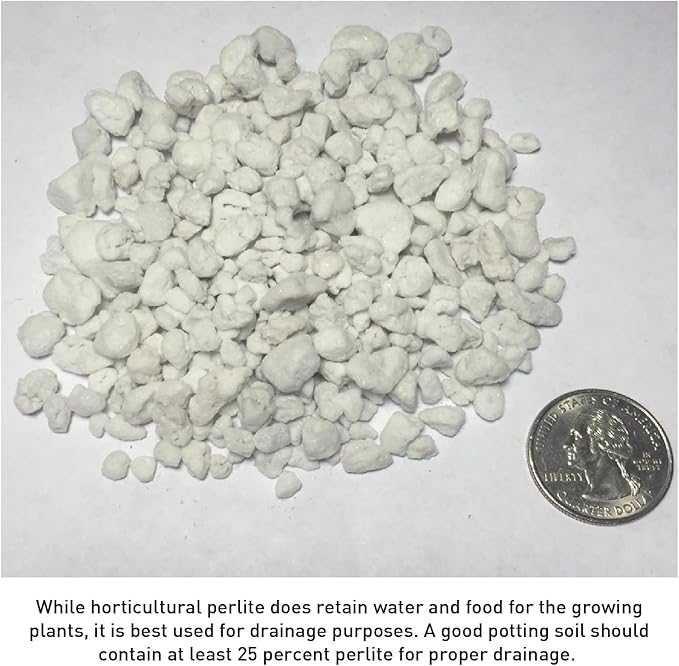 Norcal Perlite Horticultural Organic Certified Premium Screened Coarse – Garden Indoor Outdoor Plants – Soil Additive Better Aeration and Drainage - 4 Cubic Feet (103 Quarts) 1 Bag