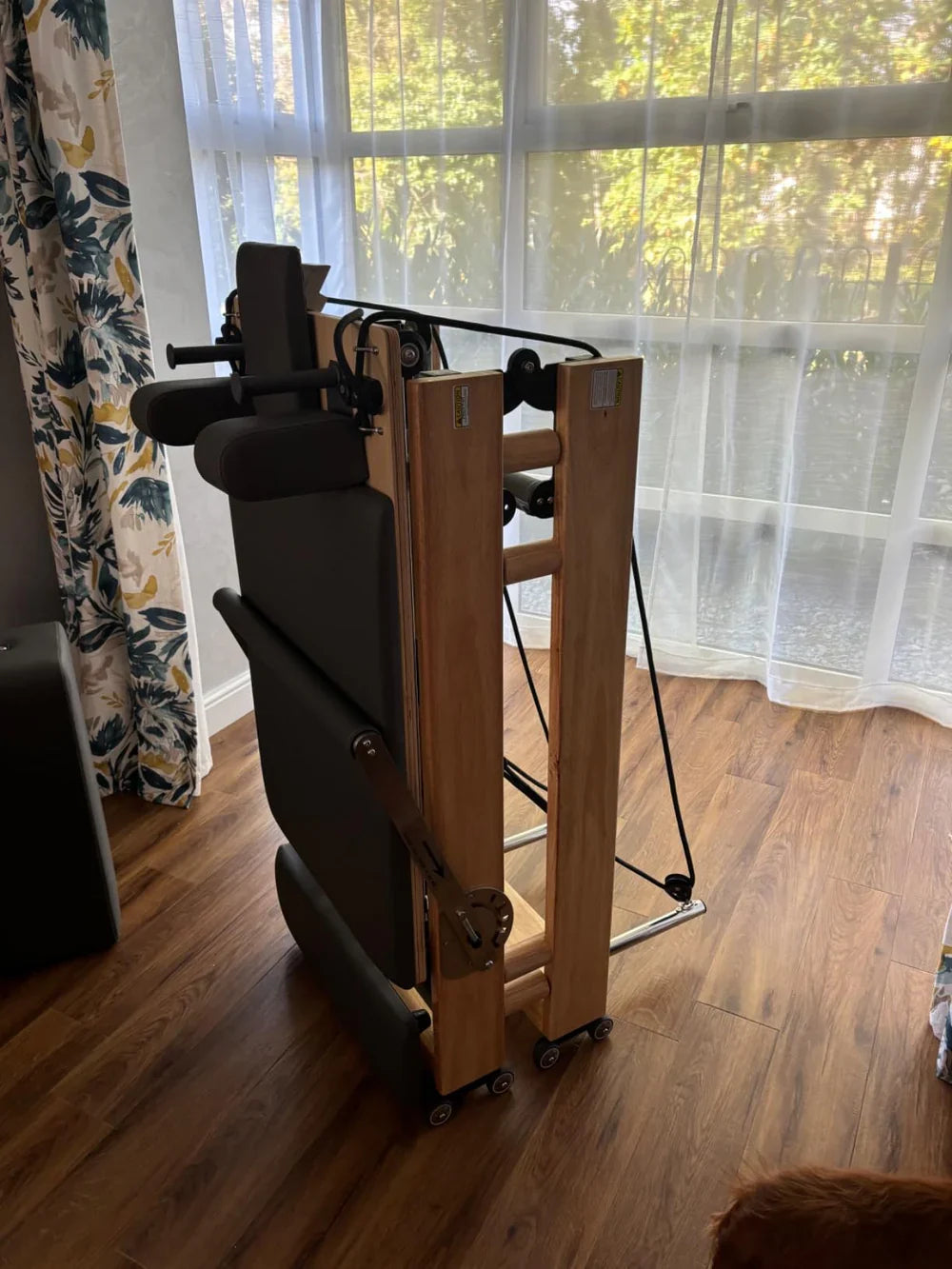 Nexace Wood Foldable Pilates Reformer with Tower