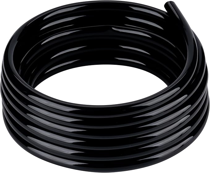 Black Vinyl Tubing 1/4” ID × 3/8” OD - 100 Feet PVC Flexible Plastic Tube Hybrid Hose, Transfer Water Air Oil for Pond Fountain Garden, Non-toxic and BPA free