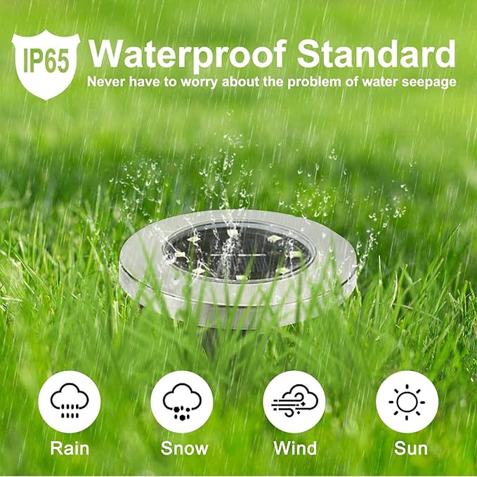 Solar Ground Lights - Upgraded Outdoor Garden Waterproof Bright In-Ground Lights for Pathway, Yard, Deck, Lawn, Patio, Walkway (16 Pack Blue Color)
