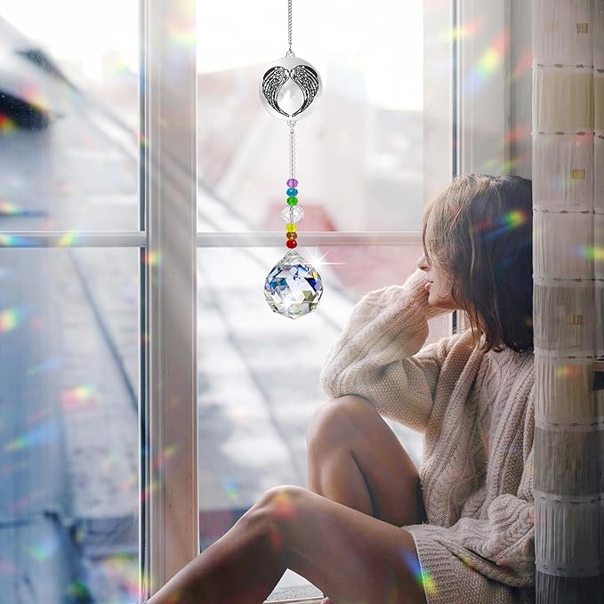 Memorial Gifts Crystal Suncatcher,Unique Sympathy Gifts for Loss of Loved One,Rainbow Maker Bereavement Gifts Box for Loss of Father Mom Dad Son Daughter Husband Brother Grandmother (Husband)