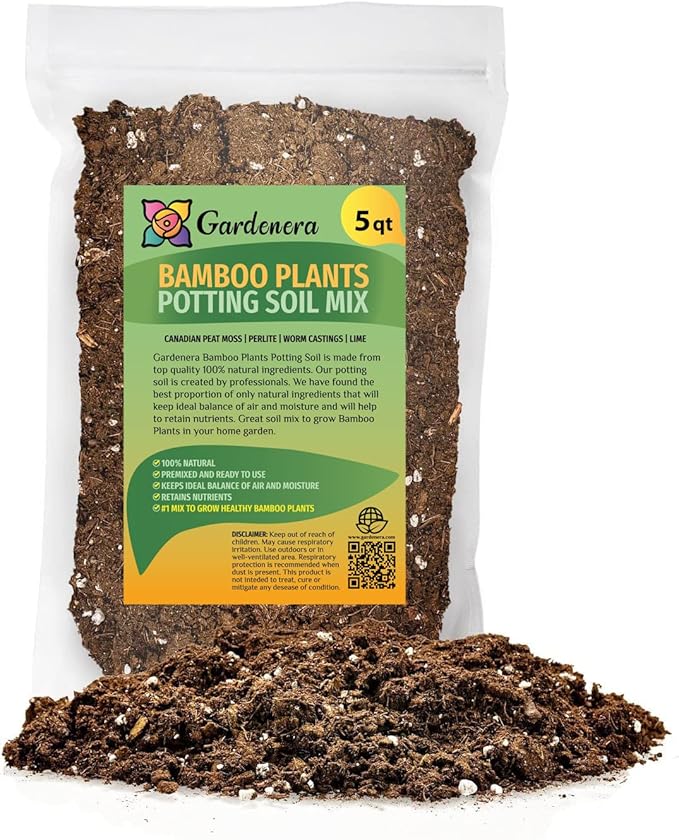 Premium Bamboo Potting Soil Mix - (5 Quart Bag)