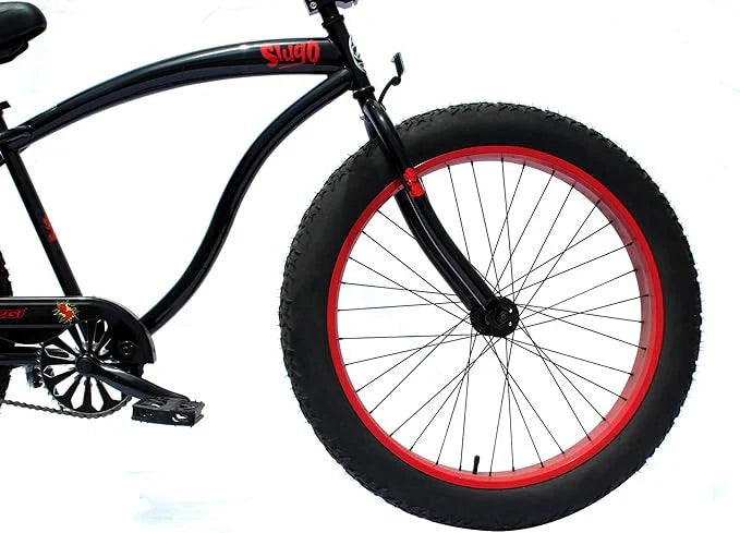 Micargi Slugo A Male 26" Beach Cruiser Bike with 1-Speed Disc Brakes and FAT Tires