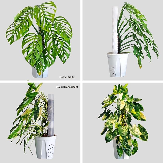 2 Pcs 17 Inch Plastic Moss Pole for Plants Monstera,Designed Specifically for Climbing Plants, Stackable Plant Support for Indoor Plants Plant Support Poles Work with Sphagnum Moss