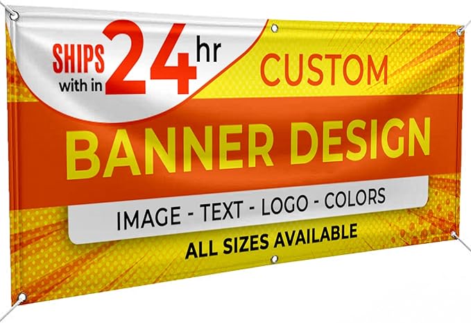 Personalized Passion Vinyl Banner 6' x 8' - Customized Banner for Business, Graduation, Birthday Parties - Indoor/Outdoor Use - Full Color 13oz Vinyl Custom Signs with HD Printed Text, Photos