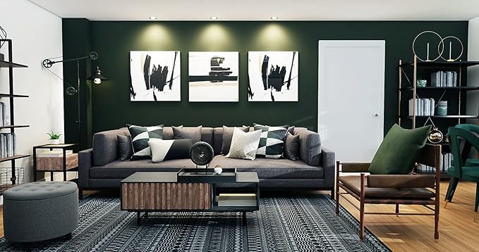 Dimoon 110''x17.7'' Dark Green Peel and Stick Wallpaper Contact Paper Modern Self Adhesive Wall Paper Removable Renter Friendly Textured Solid Color Cabinet Vinyl Roll (110''x17.7'',Emerald Dark)