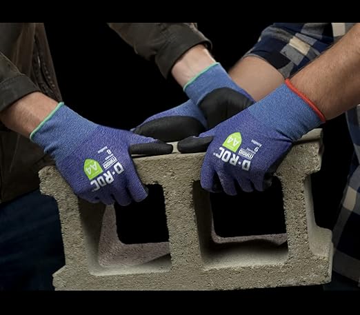 MAGID D-ROC ANSI A4 AeroDex Polyurethane Palm Coated Work Gloves, 1 Pair, Size 12/3XL, GPD482