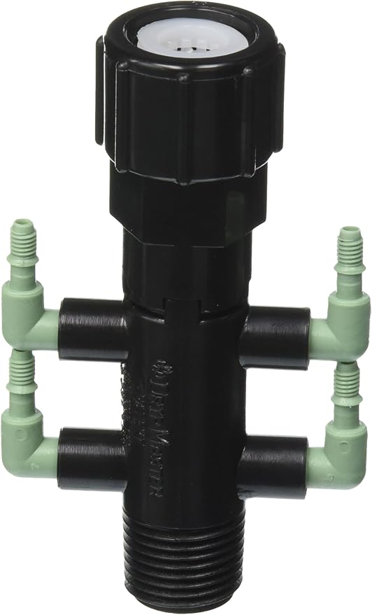 Orbit 10 Pack Drip System Shrub Adapter 4-Port Watering Manifold for 1/4 Inch Tube…