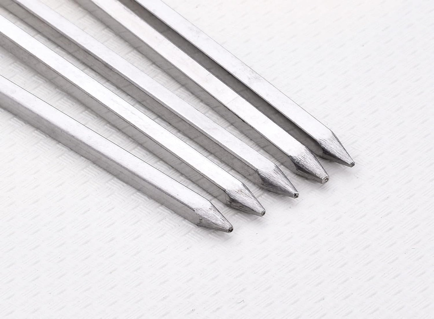 14 Inch Long Square kebab skewers,BBQ Stainless Steel Skewers,12 Pack (BBQ Skewers Square 14inch-12p)