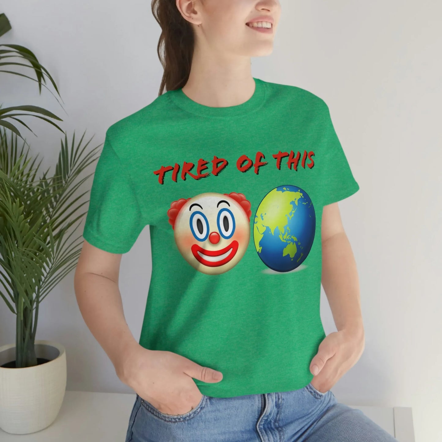 Tired Of This Clown World Emoji T-Shirt