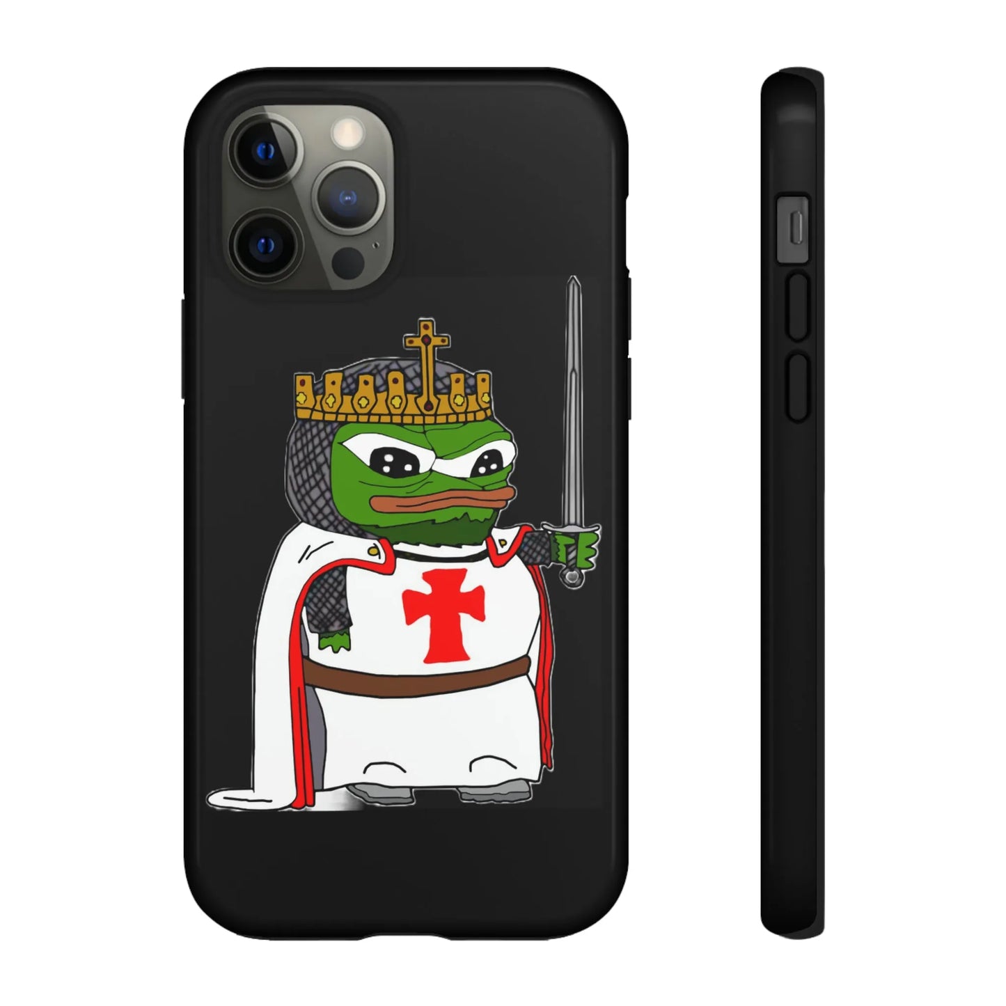 Crusader Pepe Cell Phone Case - Deus Vult Knight Phone Cover - 4LibertyShop.com