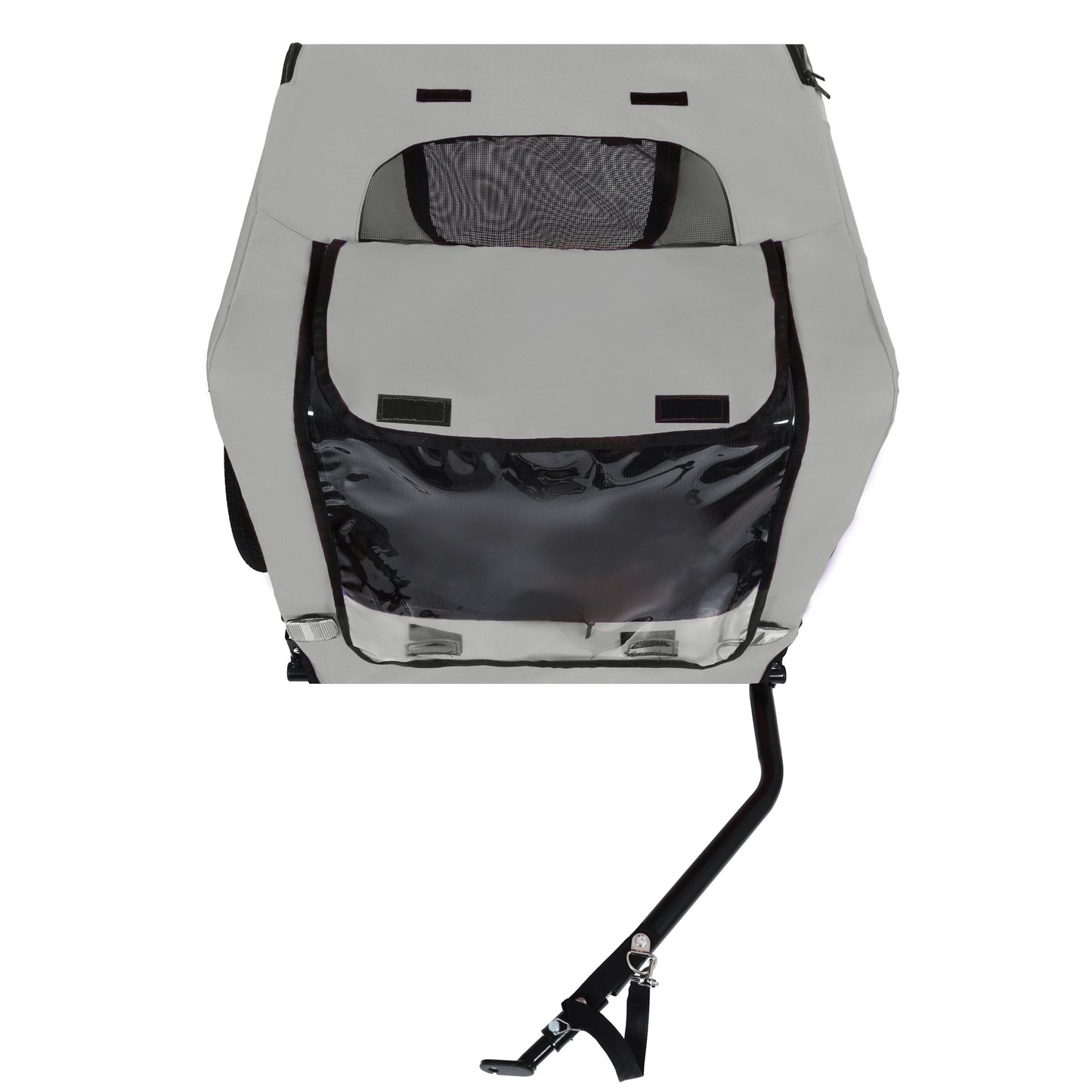 Outdoor Heavy Duty Collapsible Pet Bike Trailer with 16-Inch All-Terrain Wheels