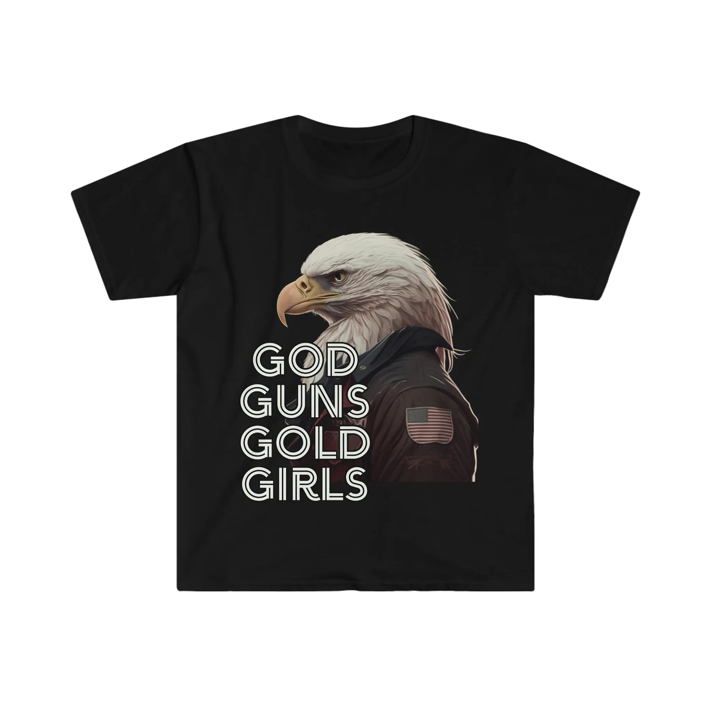 God, Guns, Gold, Girls Bald Eagle Tee