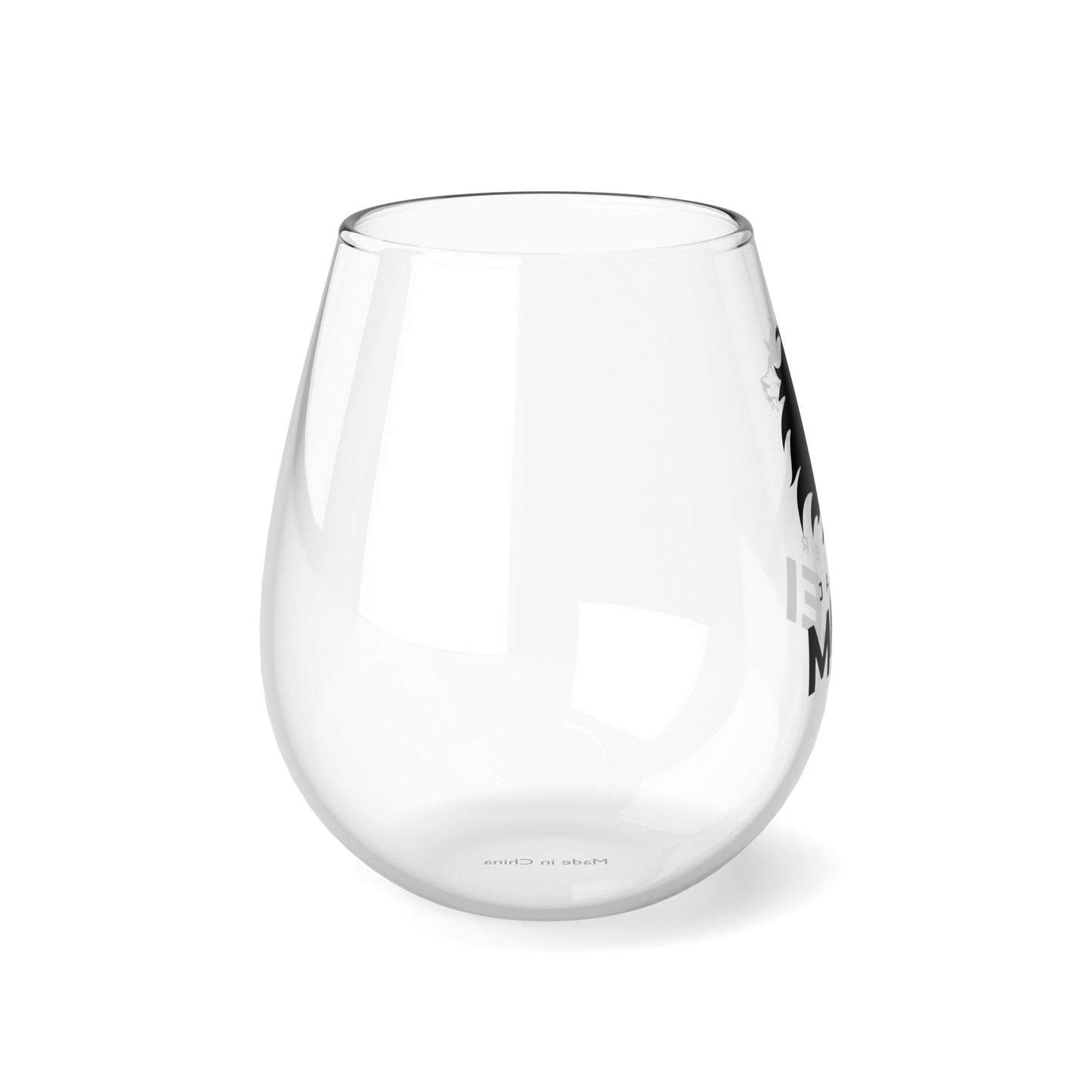 Javier Milei Lion Stemless Wine Glass, 11.75oz - 4LibertyShop.com