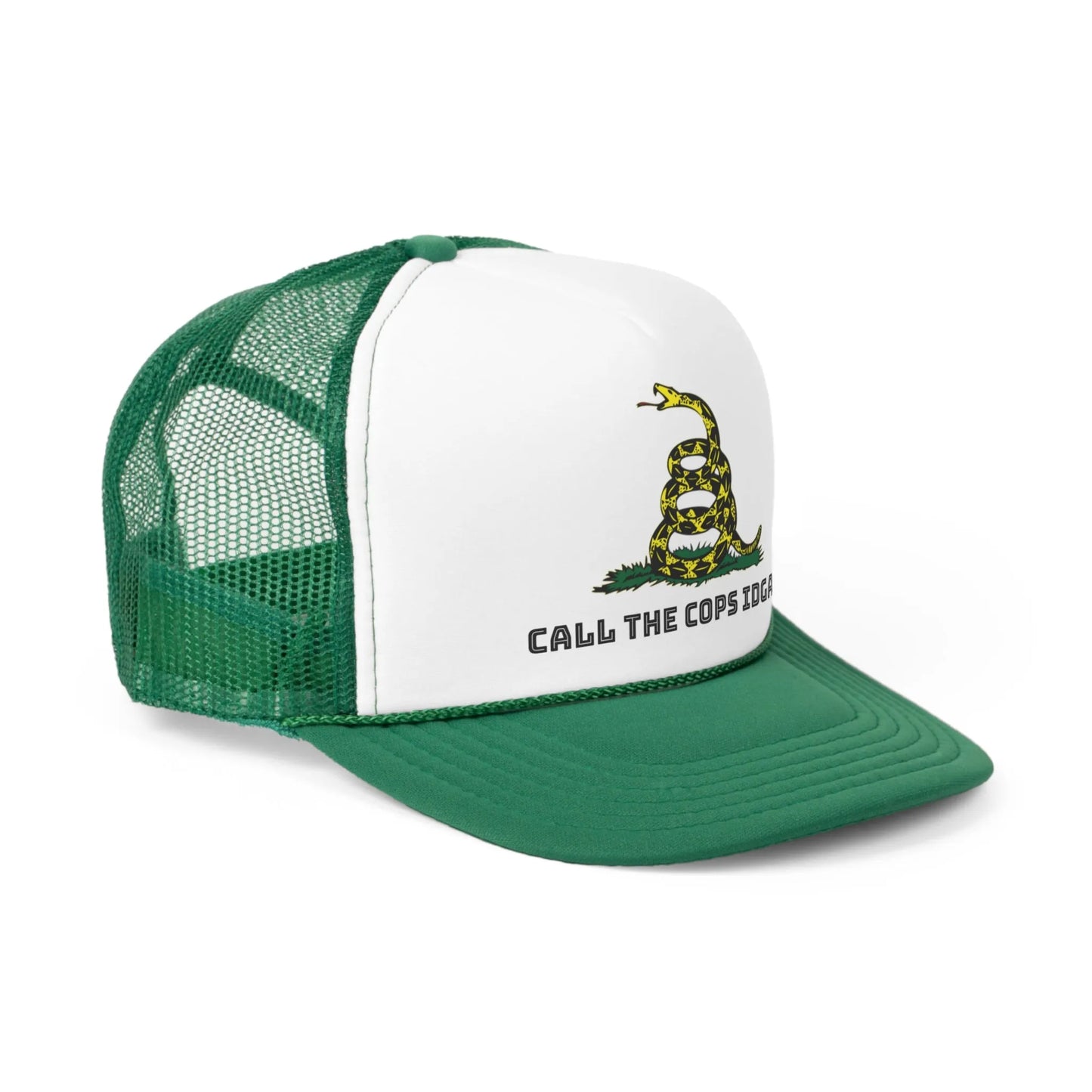 Call Cops IDGAF Gadsen Trucker Caps - 4LibertyShop.com
