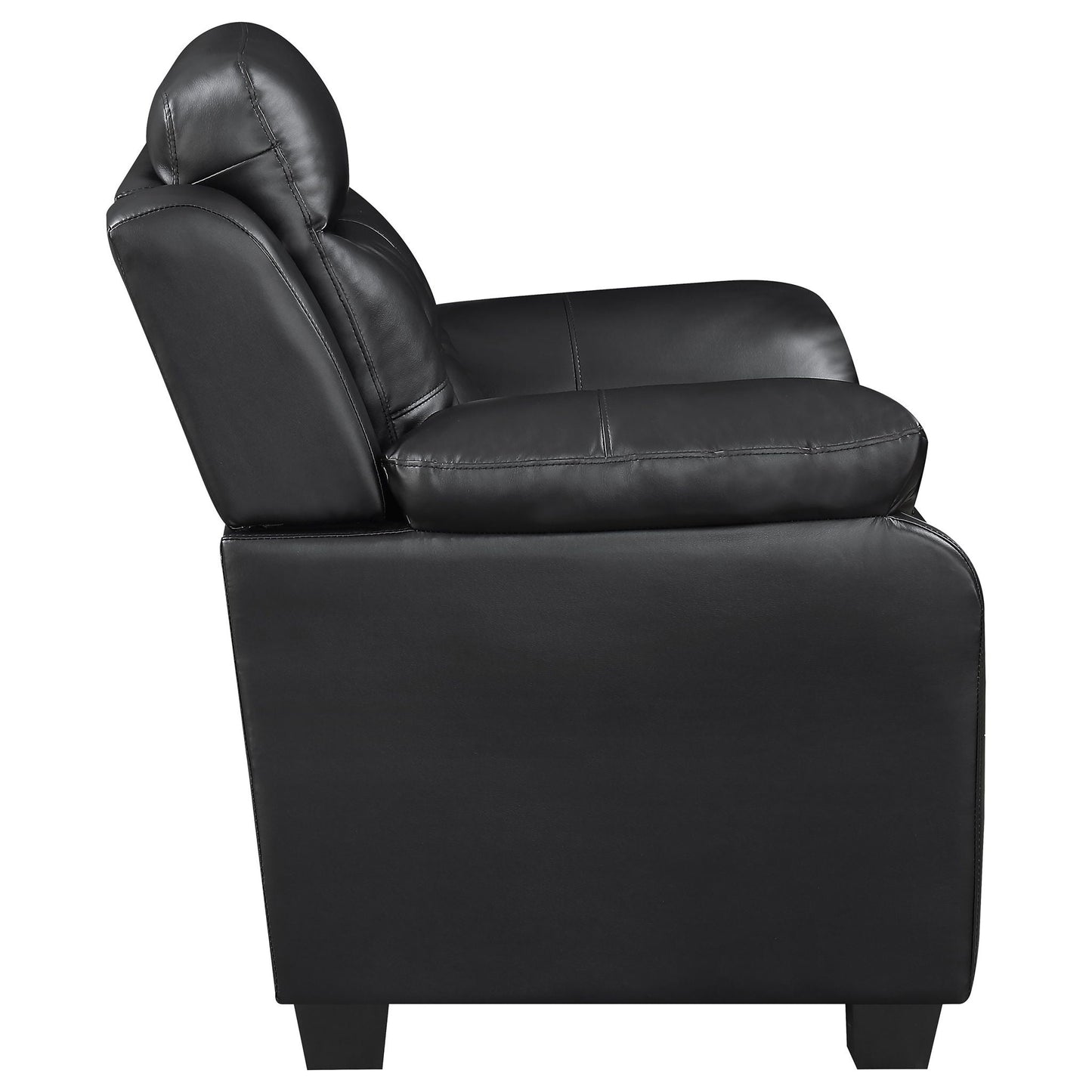 Eaton - Padded Sofa With Tufted Design - Black