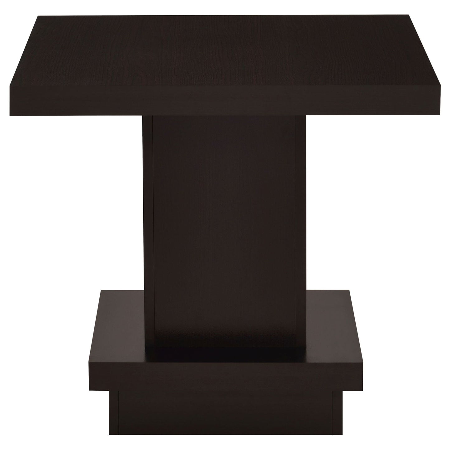 Mbala - Square Pedestal End Table - Cappuccino