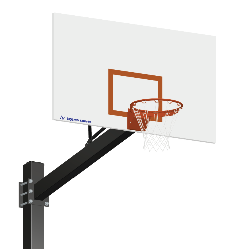 Jaypro Titan 72 in. Steel Backboard Surface Mount Basketball System - Flex Rim Goal