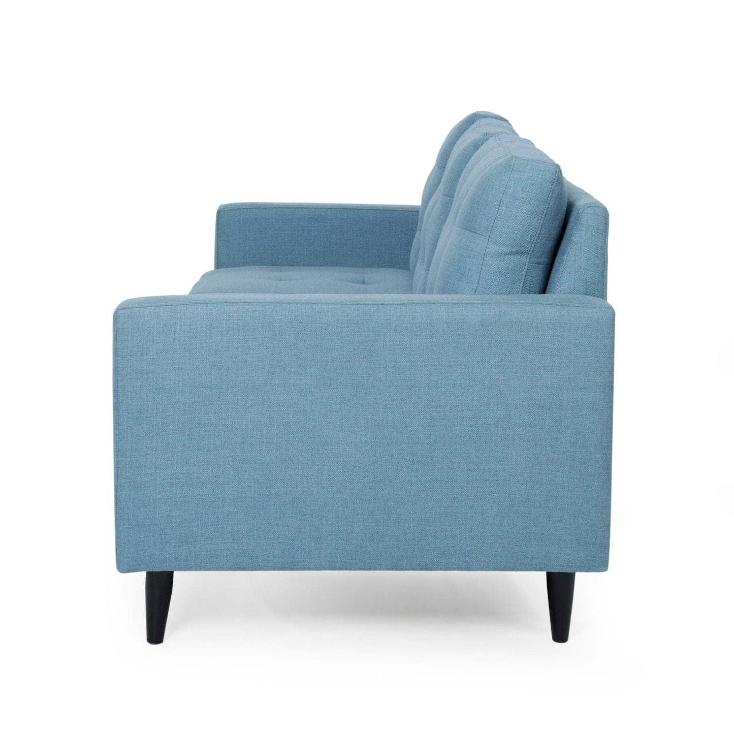 Jenny Contemporary Tufted Fabric 3 Seater Sofa
