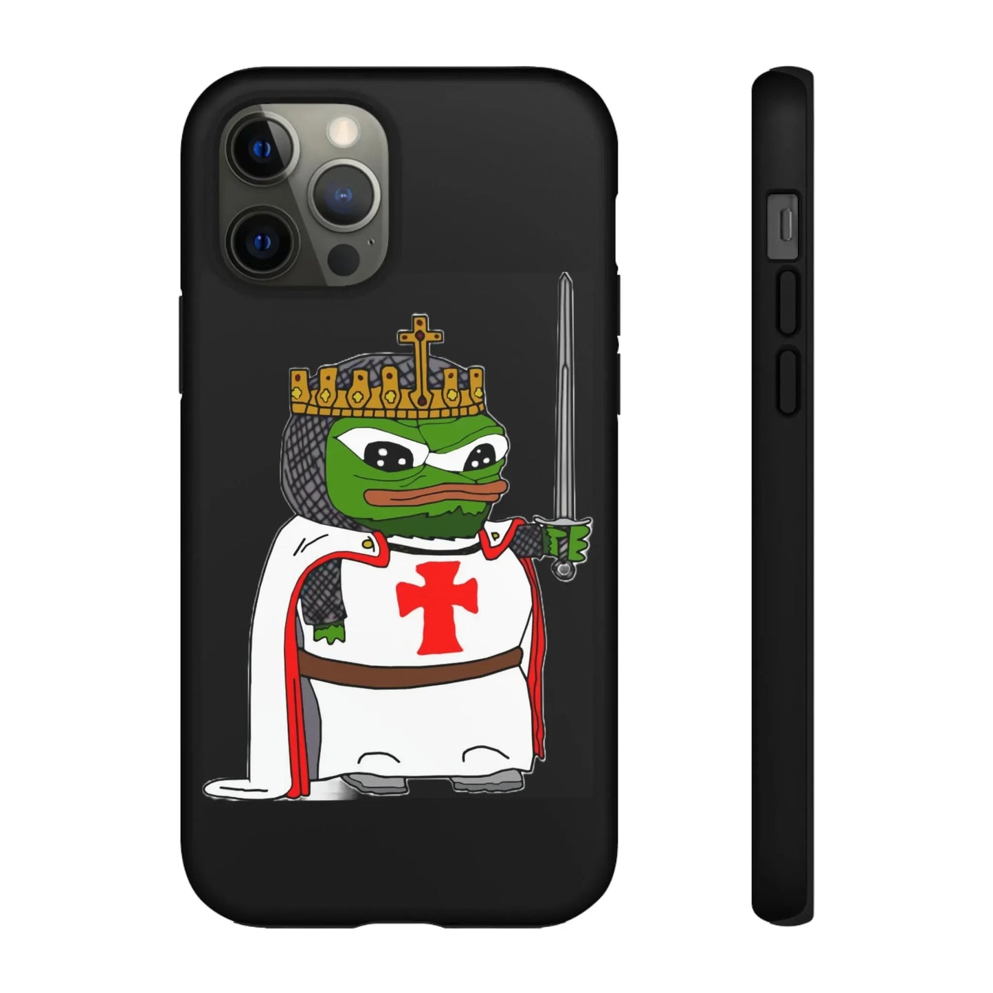 Crusader Pepe Cell Phone Case - Deus Vult Knight Phone Cover - 4LibertyShop.com