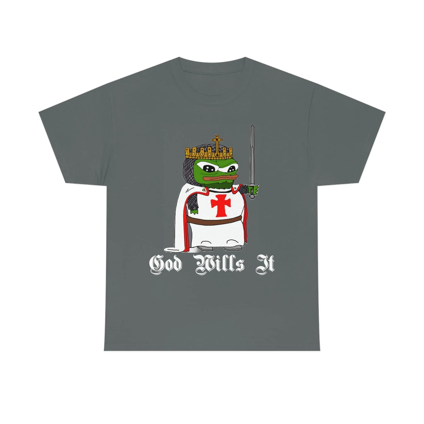 Crusader Pepe "God Wills It" Tee - Deus Vult Meme Shirt - 4LibertyShop.com