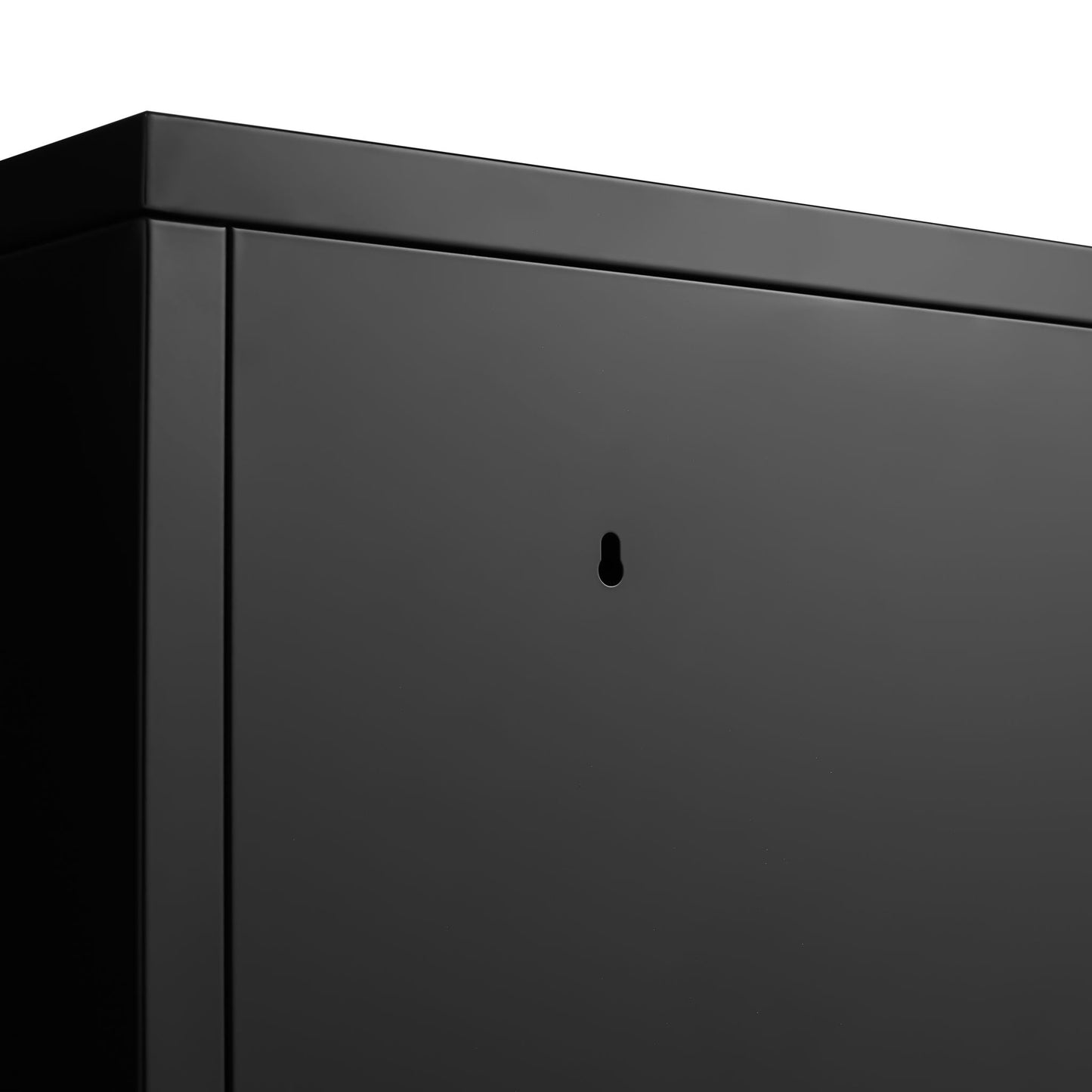 Modern Storage Cabinet with Adjustable Shelves and Magnetic Door Stopper