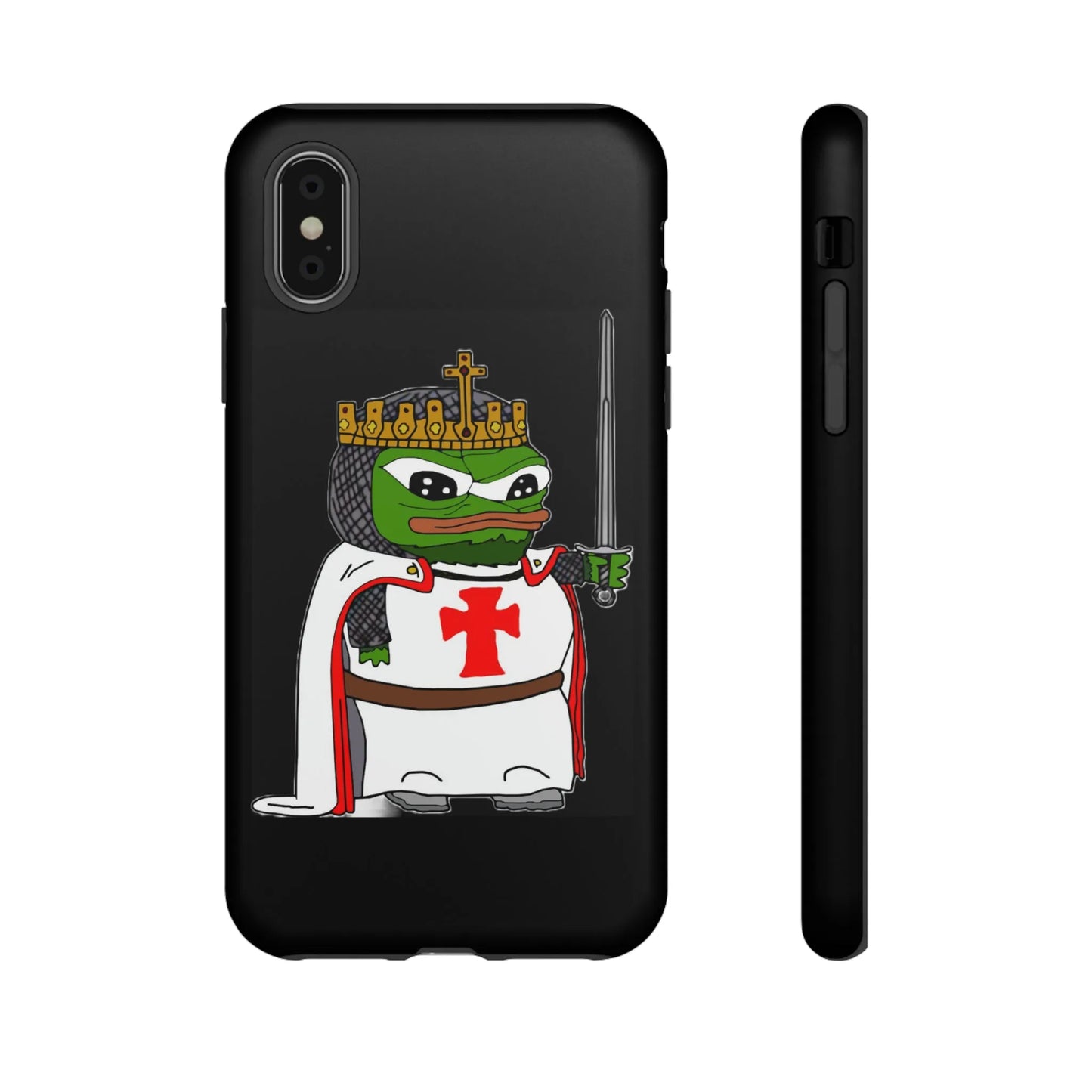 Crusader Pepe Cell Phone Case - Deus Vult Knight Phone Cover - 4LibertyShop.com