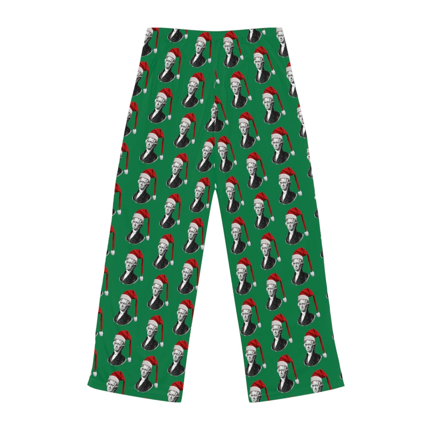 Thomas Jefferson Santa Hat Women's Pajama Pants - 4LibertyShop.com