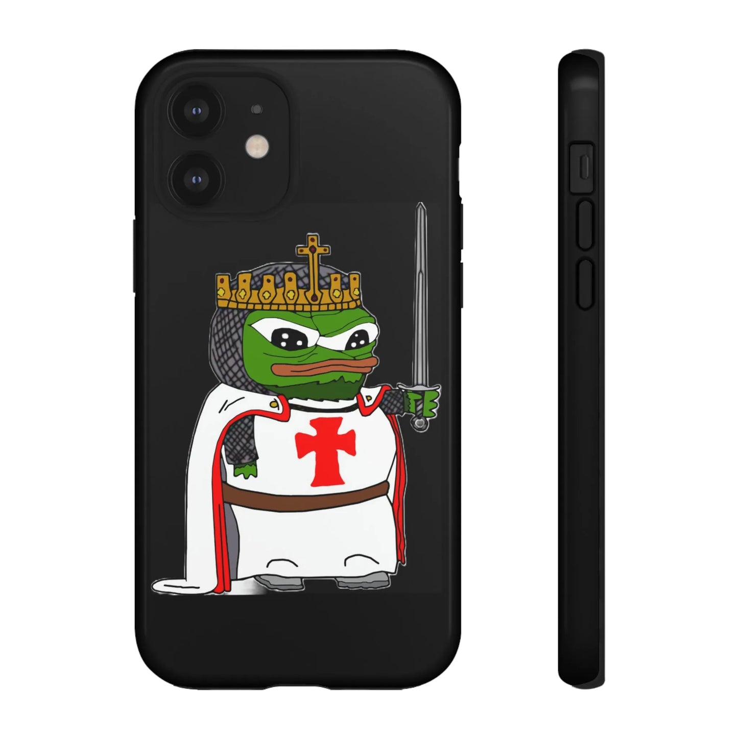 Crusader Pepe Cell Phone Case - Deus Vult Knight Phone Cover - 4LibertyShop.com