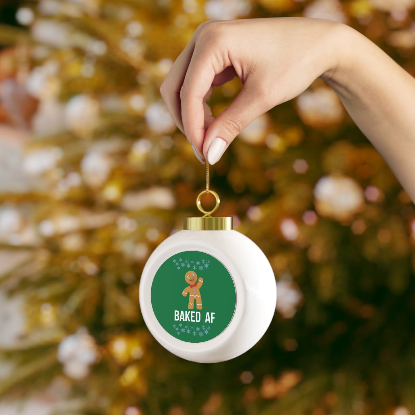 Baked AF Christmas Ornament - 4LibertyShop.com